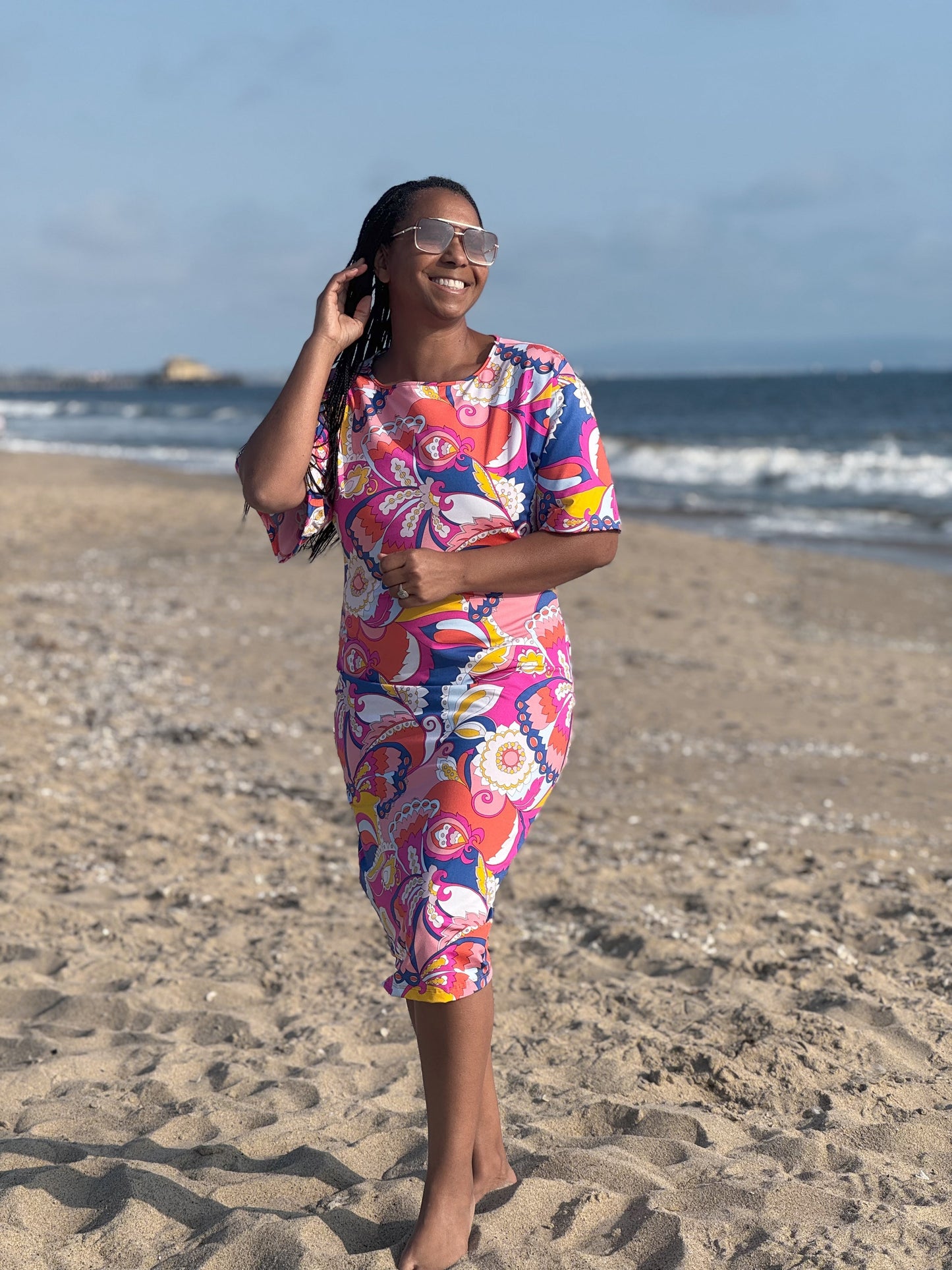 Colorful Paisley Print Dress ( XS Only)